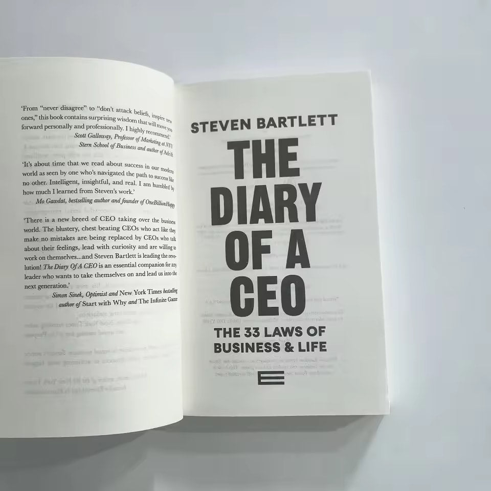 The Diary of A CEO: The 33 Laws of Business and Life Paperback Book English